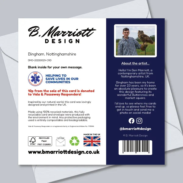 Bingham, Nottinghamshire Greetings Card