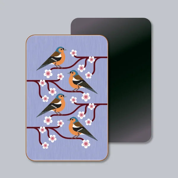 Chaffinches On Cherry Blossom Magnet