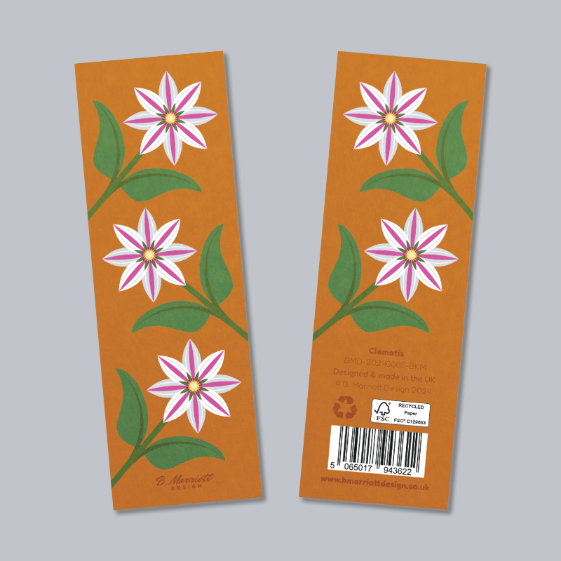 Clematis Bookmark