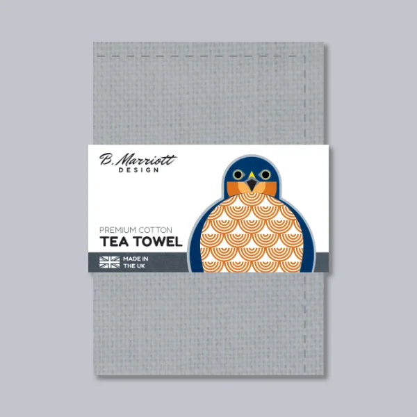 Geometric Male Sparrowhawk Tea Towel