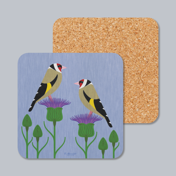 Goldfinches On Cornflowers Coaster