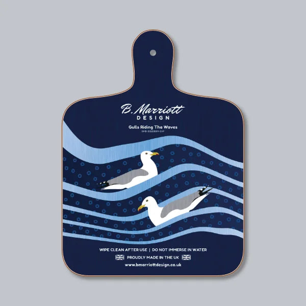 Gulls Riding The Waves Chopping Board