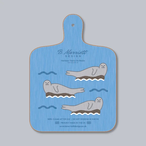 Harbour Seals On Rocks Chopping Board