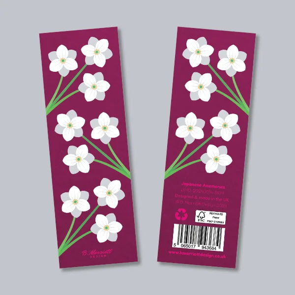 Japanese Anemones Bookmark