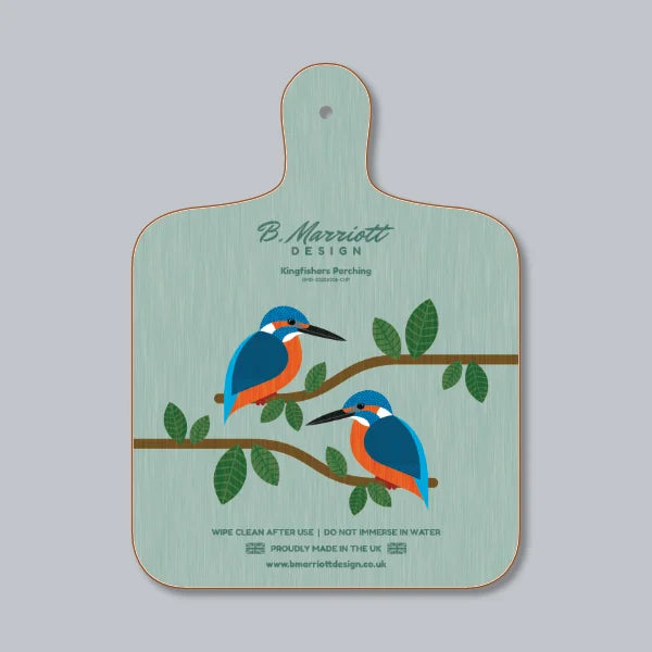 Kingfishers Perching Chopping Board