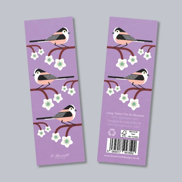 Long-Tailed Tits On Blossom Bookmark