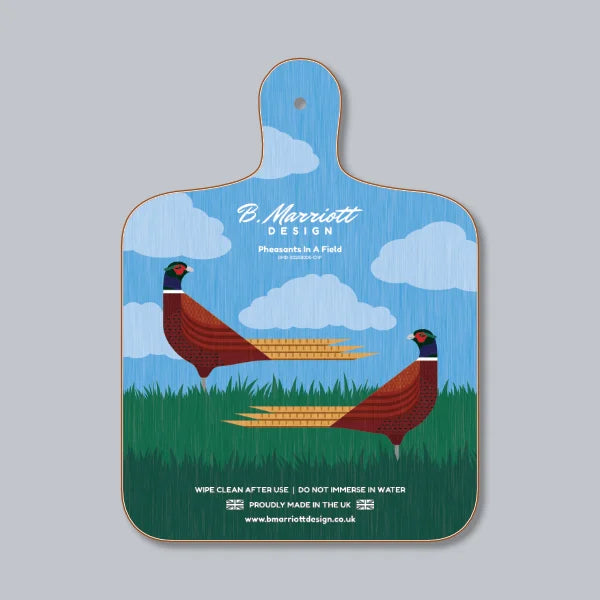 Pheasants In A Field Chopping Board