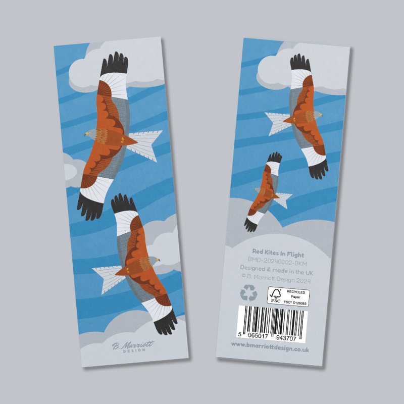 Red Kites In Flight Bookmark
