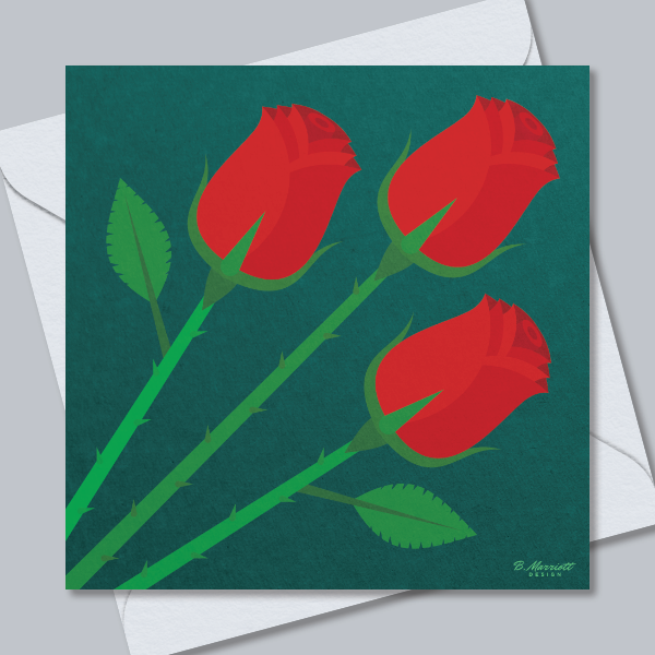 Roses Greetings Card