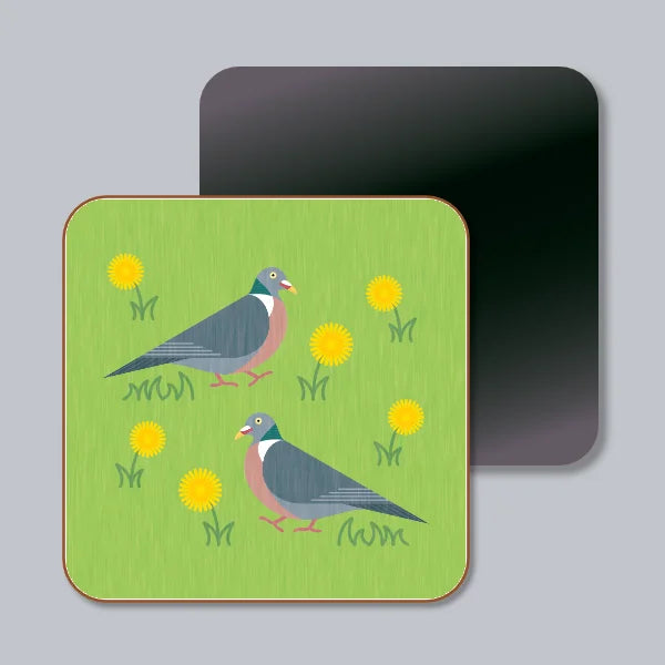 Woodpigeons On The Grass Magnet