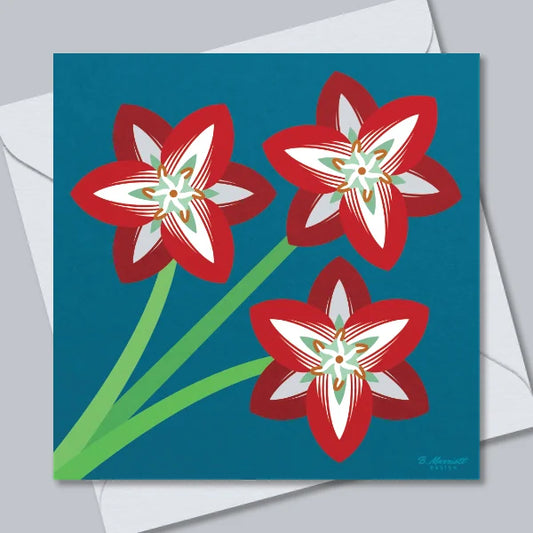 Amaryllis Greetings Card