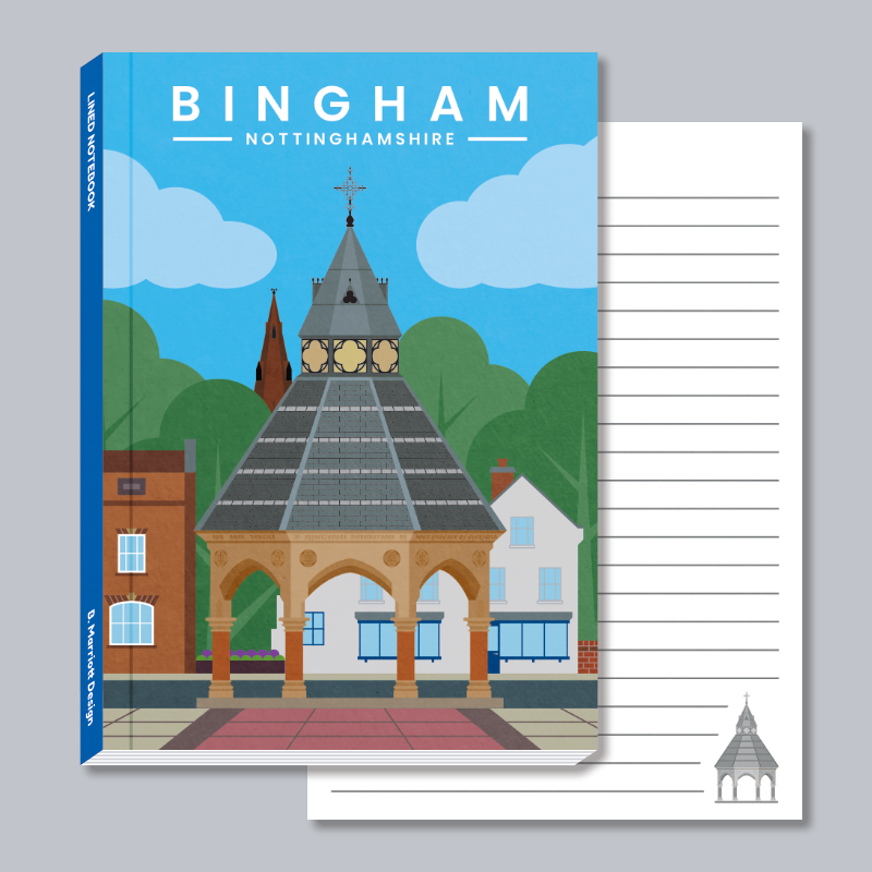 Bingham, Nottinghamshire A6 Pocket Notebook