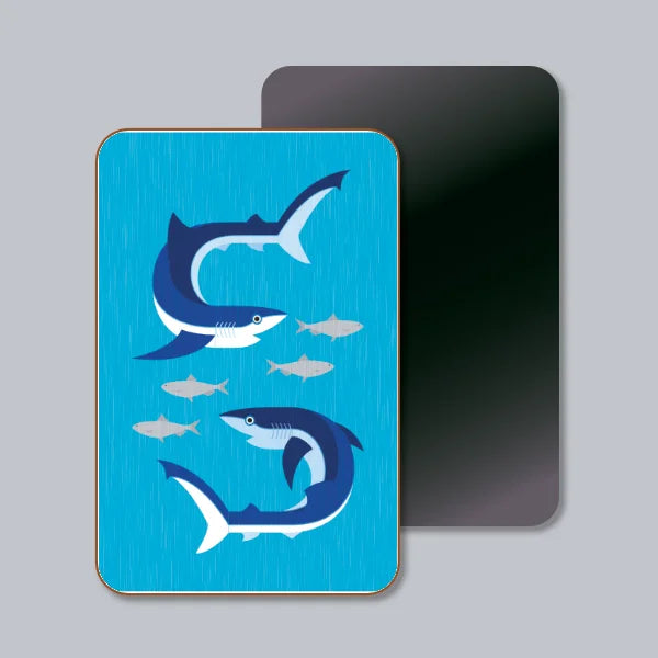 Blue Sharks & Herring Magnet