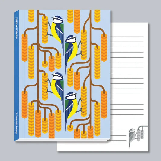 Blue Tits On Catkins A6 Pocket Notebook