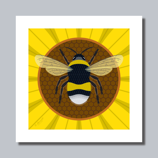 Bumblebee On A Flower Art Print