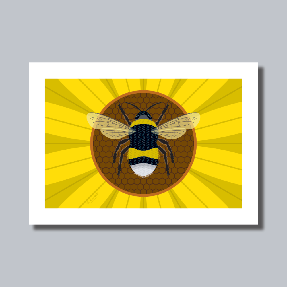 Bumblebee On A Flower Art Print