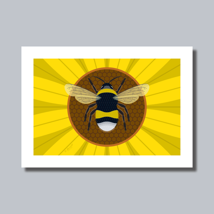 Bumblebee On A Flower Art Print