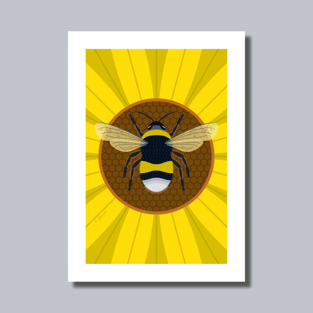 Bumblebee On A Flower Art Print