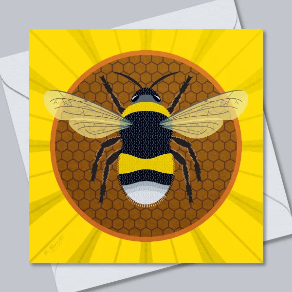 Bumblebee On A Flower Greetings Card