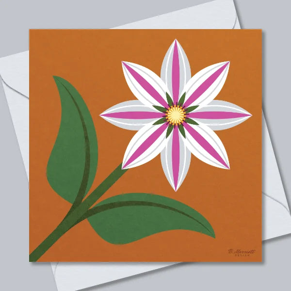 Clematis Greetings Card