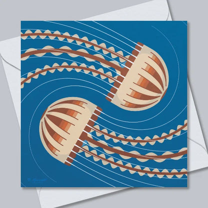 Compass Jellyfish Greetings Card