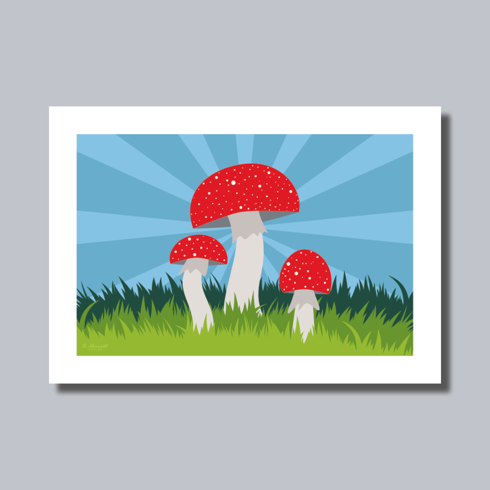 Fly Agaric Group Art Print