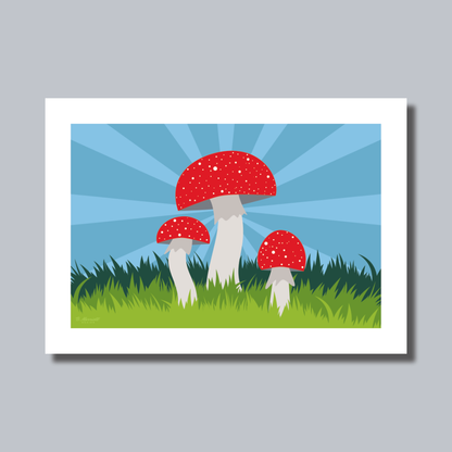 Fly Agaric Group Art Print