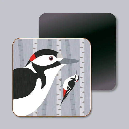 Great Spotted Woodpeckers Magnet