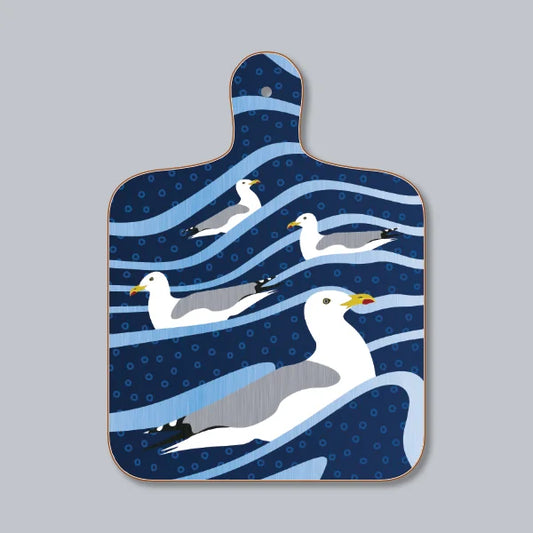 Gulls Riding The Waves Chopping Board
