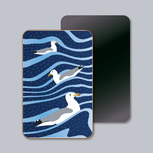 Gulls Riding The Waves Magnet