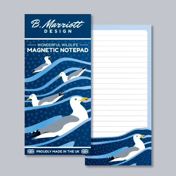 Gulls Riding The Waves Magnetic Notepad