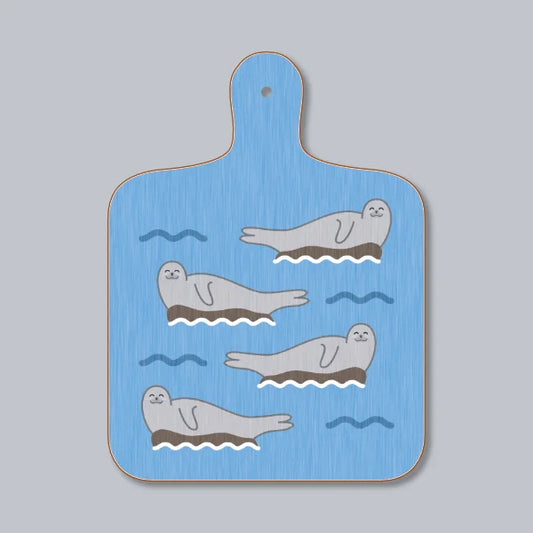 Harbour Seals On Rocks Chopping Board