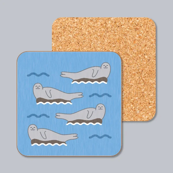 Harbour Seals On Rocks Coaster