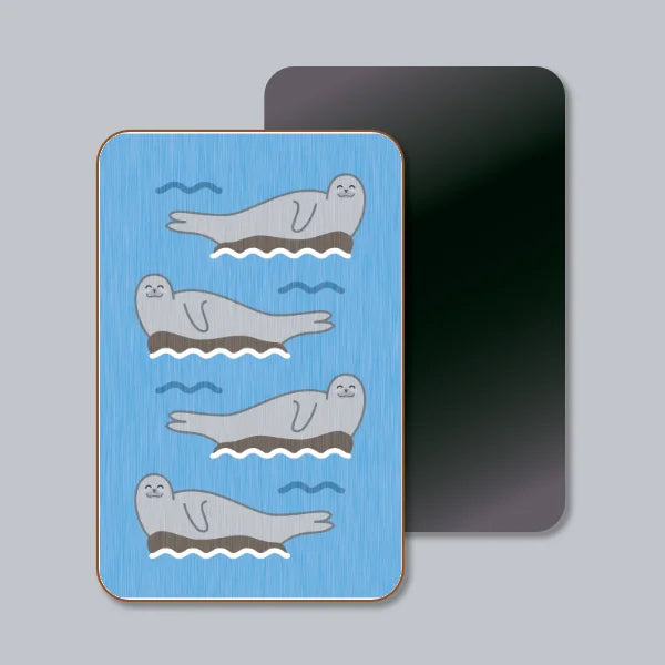 Harbour Seals On Rocks Magnet