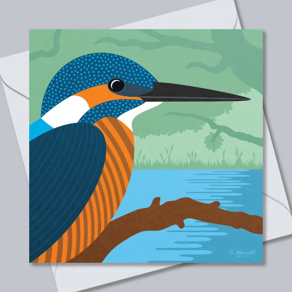 Kingfisher On A Branch Greetings Card