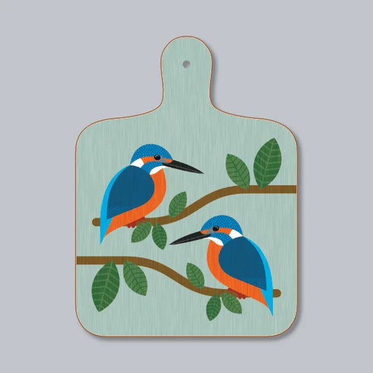 Kingfishers Perching Chopping Board