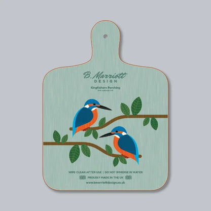 Kingfishers Perching Chopping Board