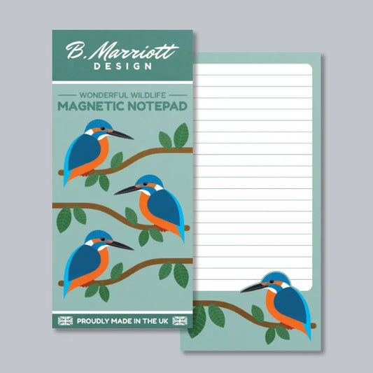 Kingfishers Perching Magnetic Notepad