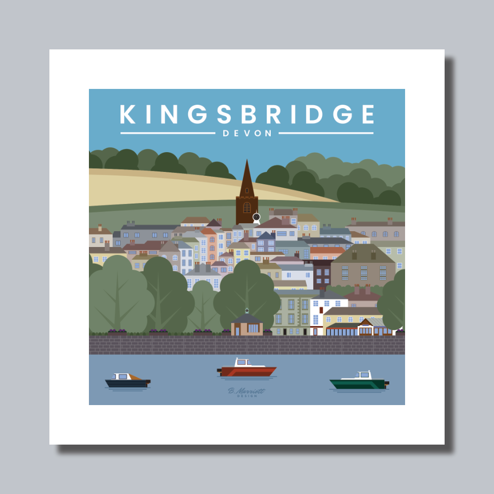 Kingsbridge, Devon Art Print