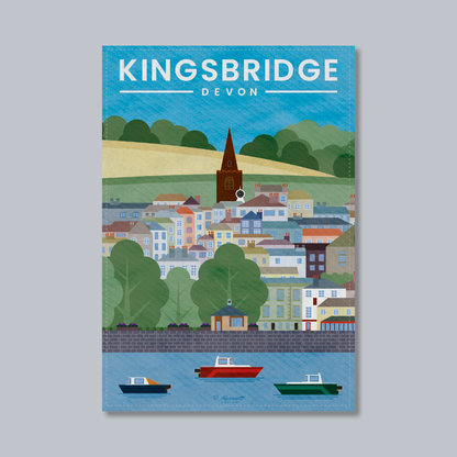 Kingsbridge, Devon Tea Towel