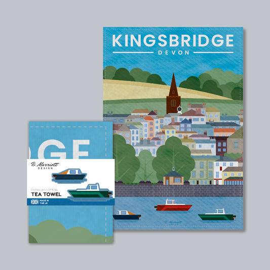 Kingsbridge, Devon Tea Towel