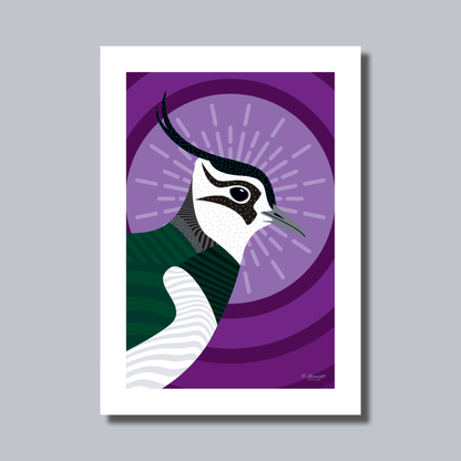 Lapwing Portrait Art Print