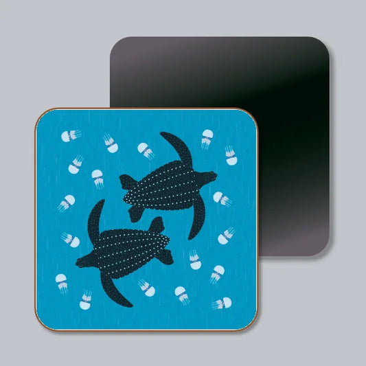 Leatherback Turtles & Jellyfish Magnet