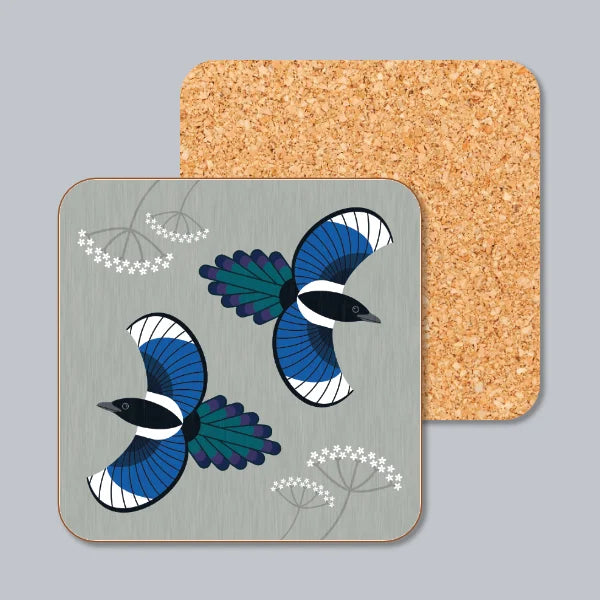 Magpies In Flight Coaster