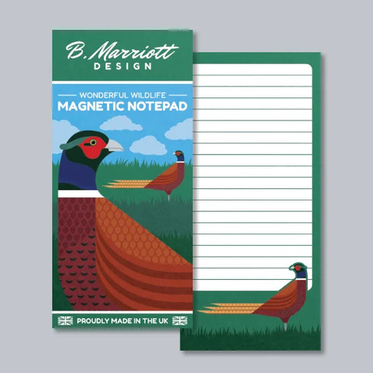 Pheasants In A Field Magnetic Notepad
