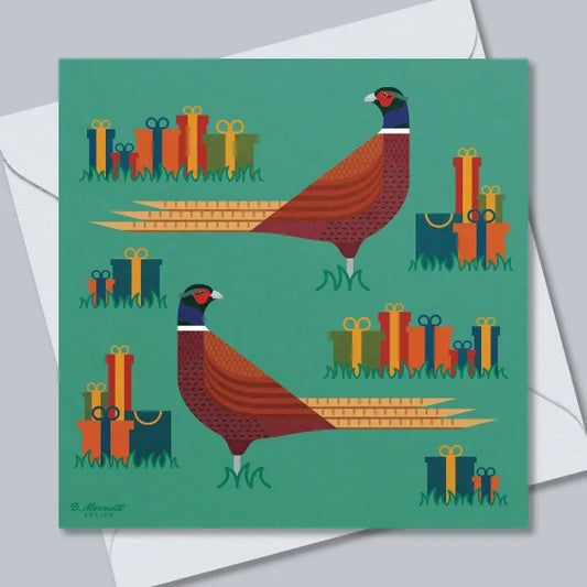 Pheasants & Presents Greetings Card