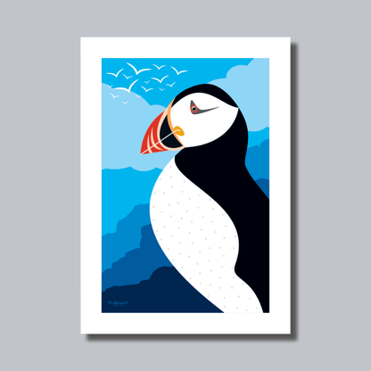 Puffin On The Cliffs Art Print