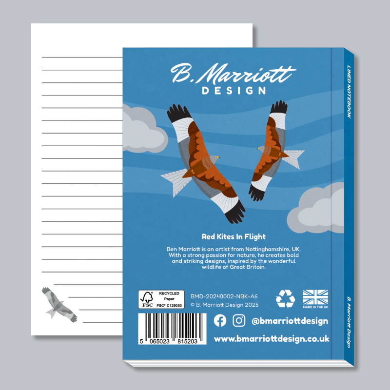 Red Kites In Flight A6 Pocket Notebook
