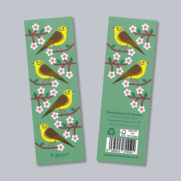 Yellowhammers On Blossom Bookmark